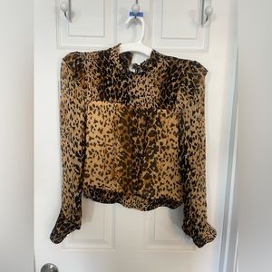 Free people cheetah blouse